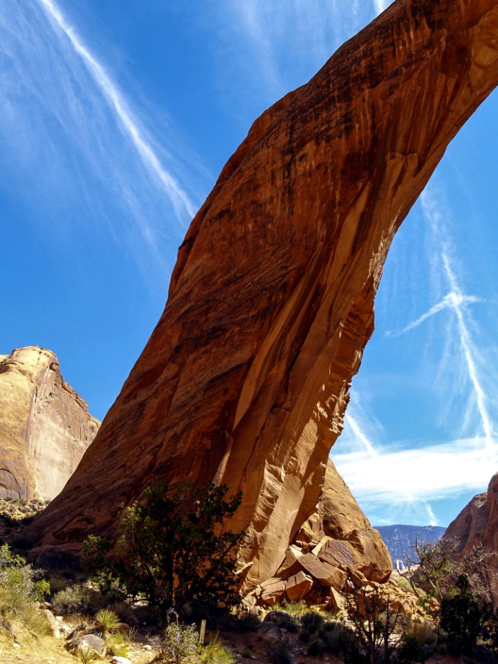 Landscape Low Angle View Of Brown Rock Formation