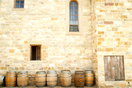 Barrels Outside Castle To Store Maturing Wine photo