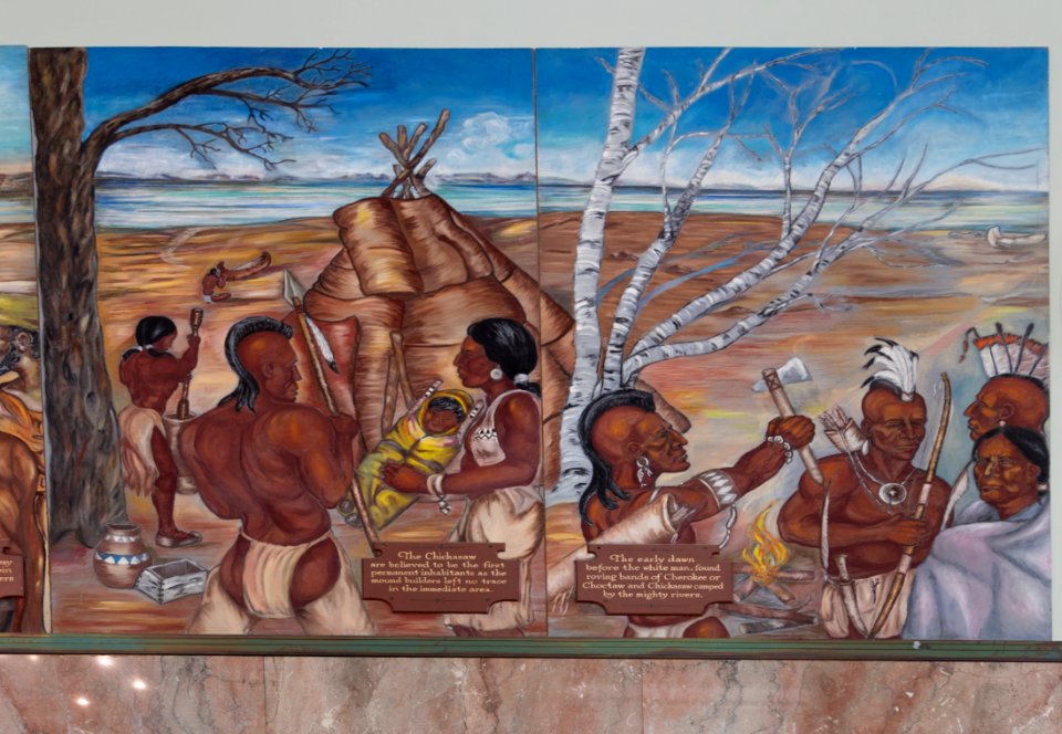 Lobby murals. Federal Building and U.S Courthouse, Paducah, Kentucky (2016) by Carol M. Highsmith. Original image from Library of Congress.