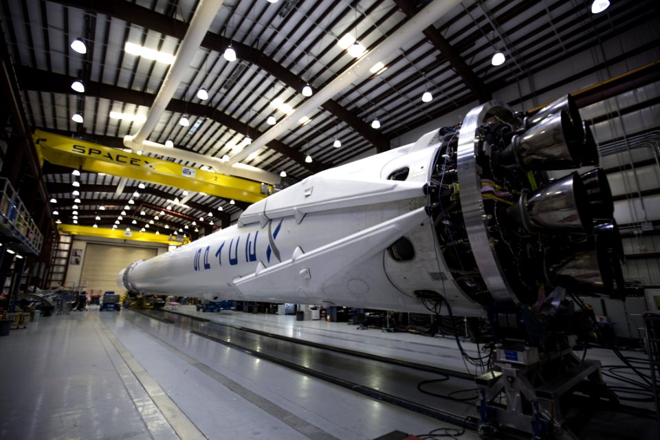 Falcon 9 Rocket In Hangar