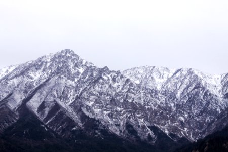 Snow Covered Mountain Peaks China