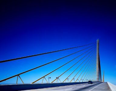 Sunshine Skyway in Tampa Bay United States of America - Original image from Carol M. Highsmith’s America, Library of Congress collection. Digitally enhanced by rawpixel