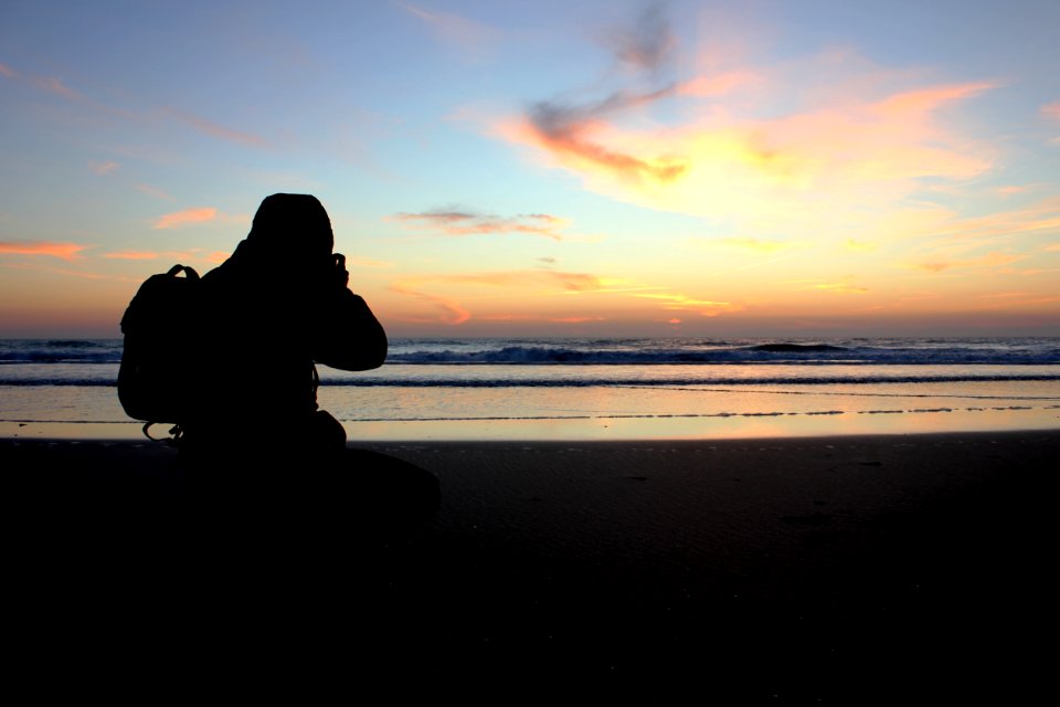 Photographer At Sunset