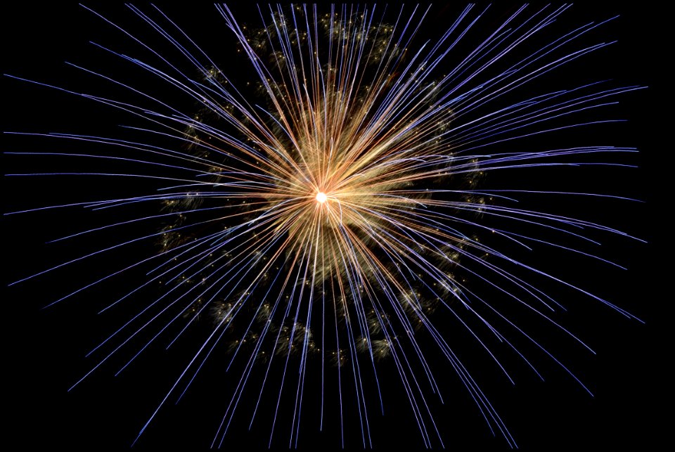 Yellow Blue Fireworks