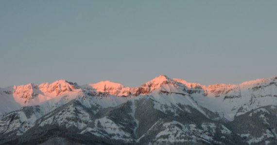 Mountain-sunset view from Telluride, once a mining boomtown and now a popular skiing destination in Colorado - Original image from Carol M. Highsmith’s America, Library of Congress collection.