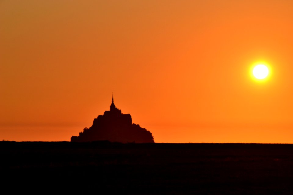 Mont St Michel France At Sunset