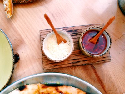 Asian Condiments On Table photo