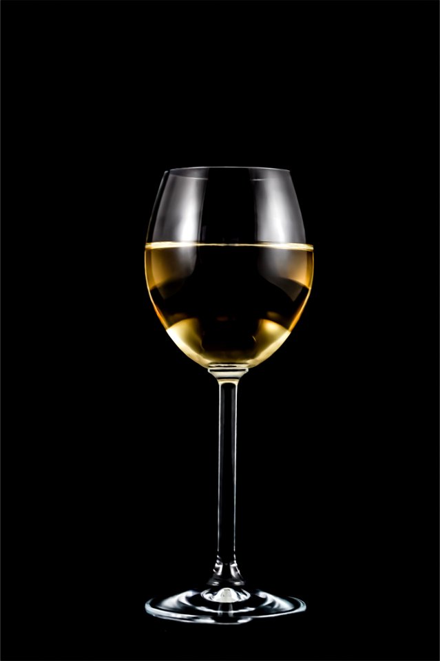 Clear Stem Glass Half Liquid