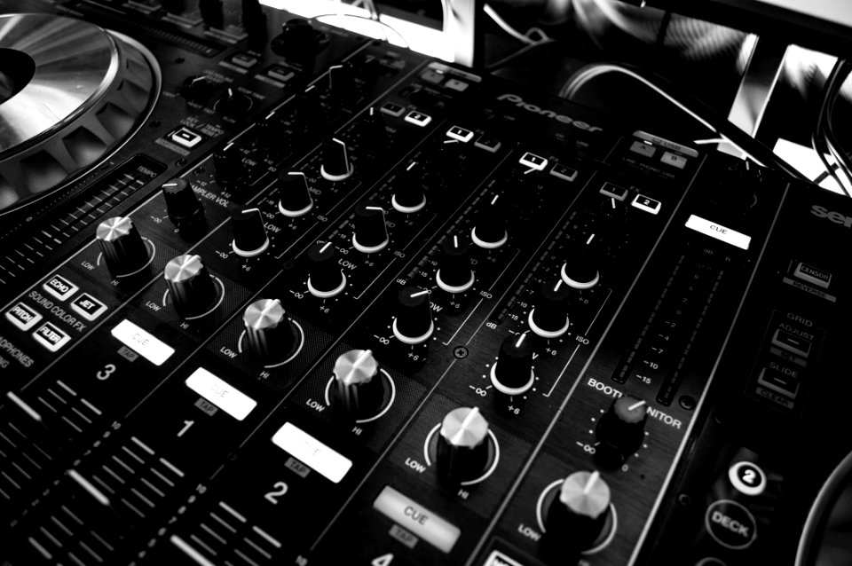 Black And Silver Mixing Board