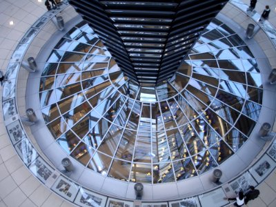 Clear Glass Dome Near People Standing On Aerial View Photography