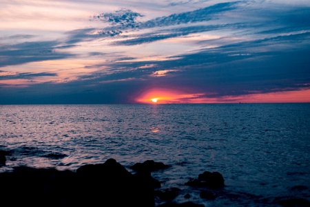 Calm Sea During Sunset photo