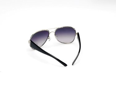 Black Grey Framed Aviator Style Sunglasses photo