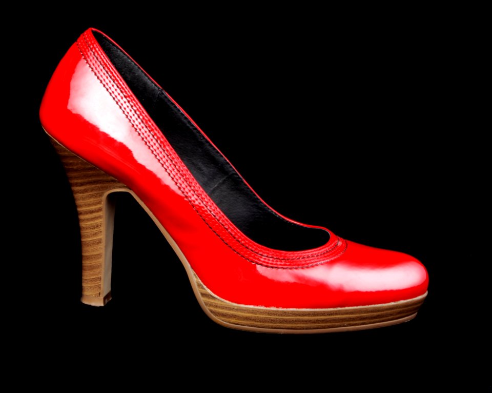 Bright Red Platform Heel