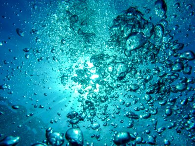 Water Bubbles Under The Sea