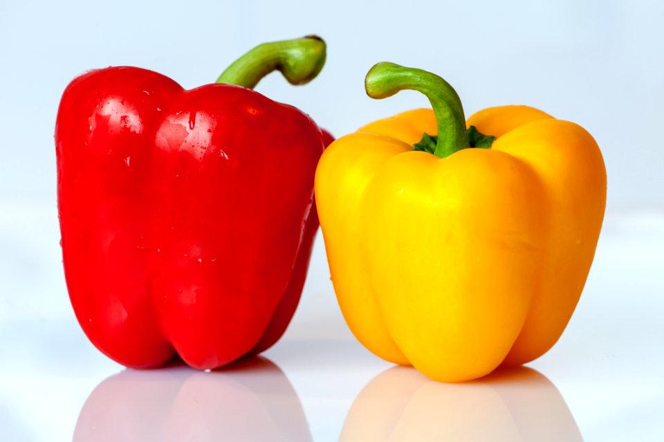 Yellow And Red Bell Pepper