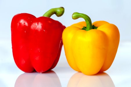 Yellow And Red Bell Pepper photo