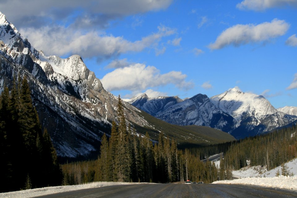 Alpine Road On Sunny Day