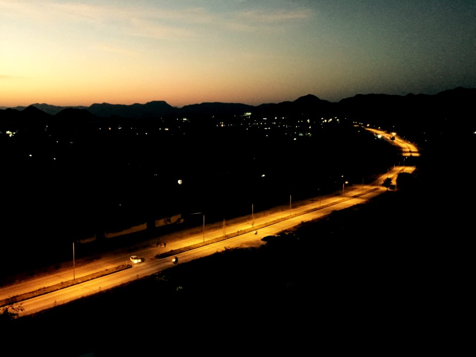 Highway At Sunset photo