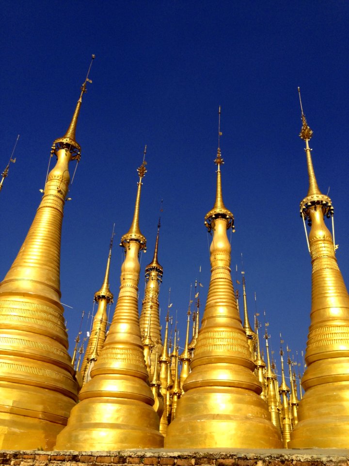 Gold Pagodas Myanmar