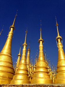 Gold Pagodas Myanmar photo