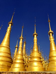 Gold Pagodas Myanmar