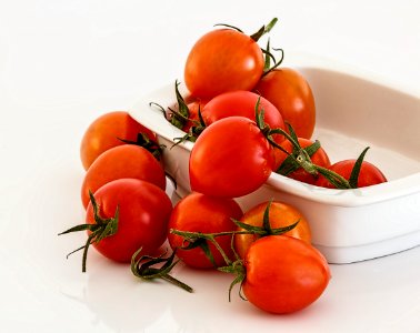 Red Tomatoes On White Bowl