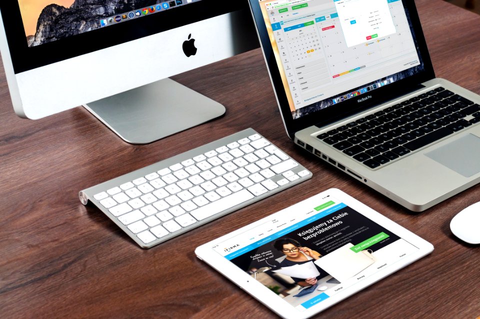 Desk Top Laptop Computers And IPad