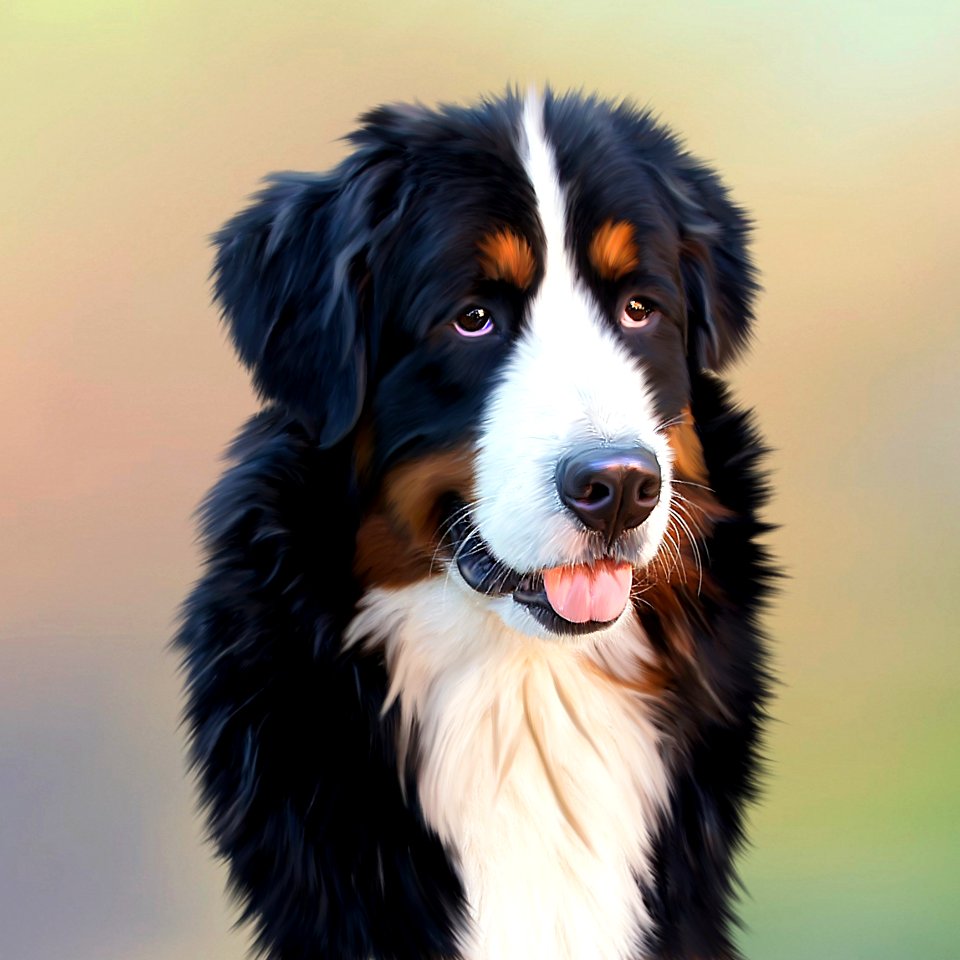 Black And White Long Coat Dog