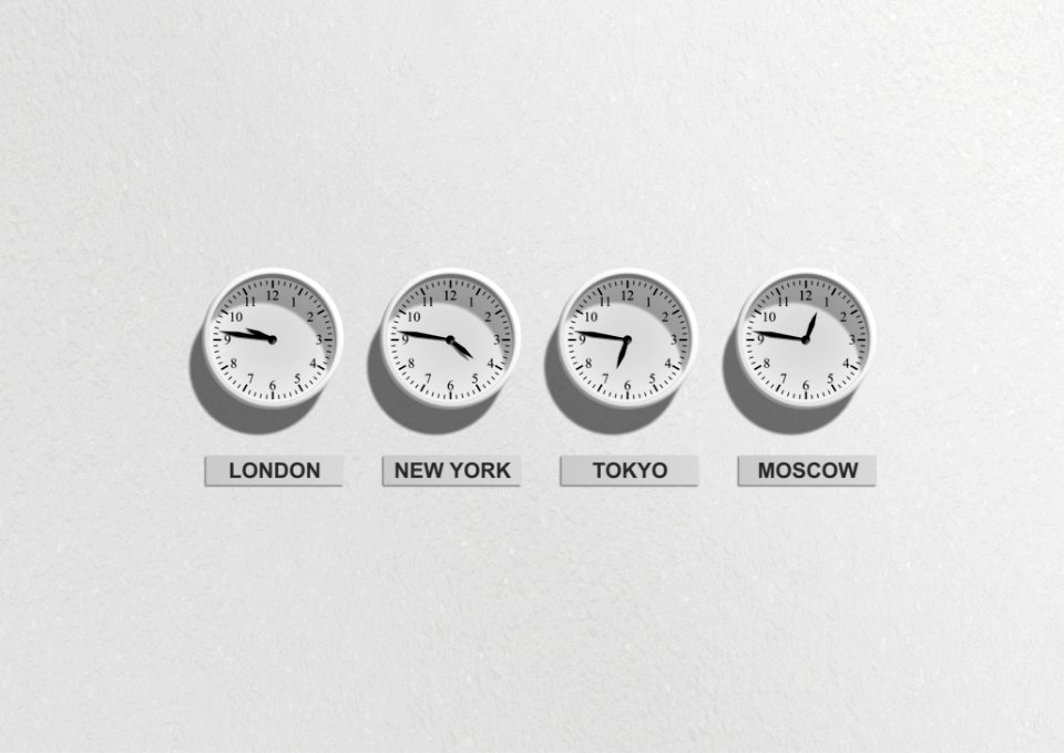 London New York Tokyo And Moscow Clocks