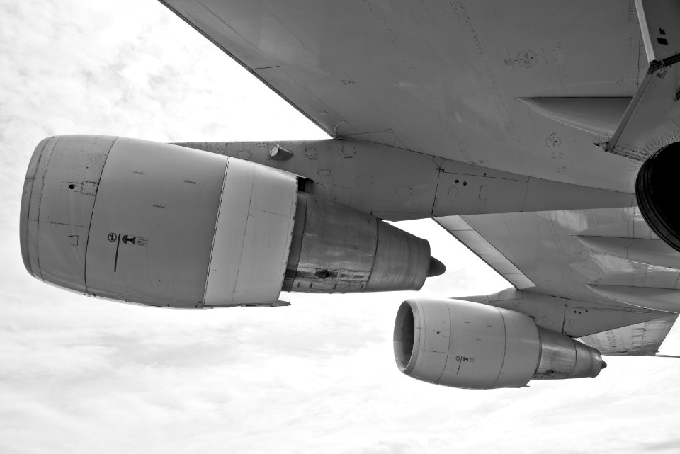 Grey Airplane Turbine