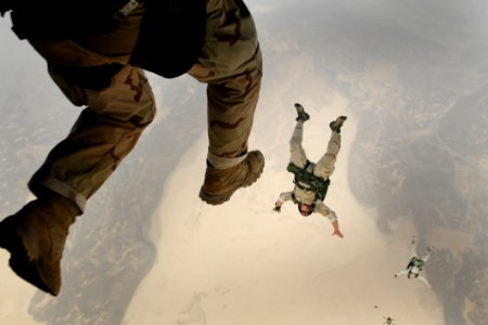 Paratroopers Jumping