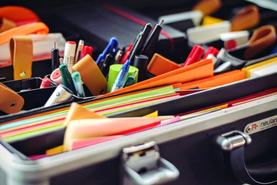 Lots Of Different Office Supplies