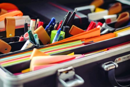 Lots Of Different Office Supplies photo