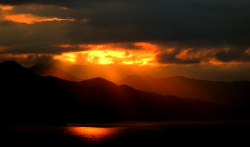 Mountain During Sunset Photograph photo