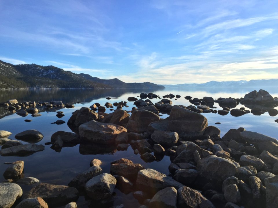Rocky Shoreline Of Lake Tahoe