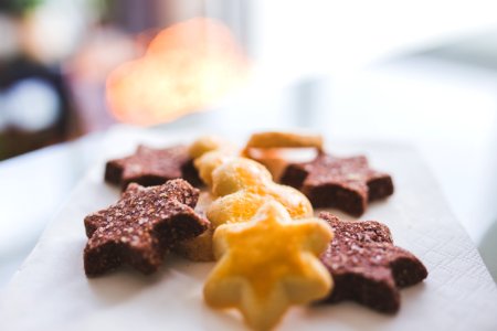 Star Cookies On Plate photo