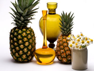 Pineapples Flowers And Vases