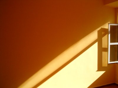 Sunlit Window On Wall photo
