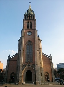 Myeongdong cathedral cathedral old buildings photo