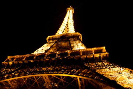 Eiffel Tower Paris France At Night photo