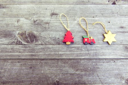 Red Christmas Tree And Car Hanging Ornament
