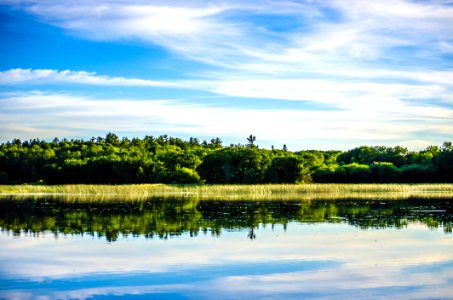 River Banks With Blue Skies