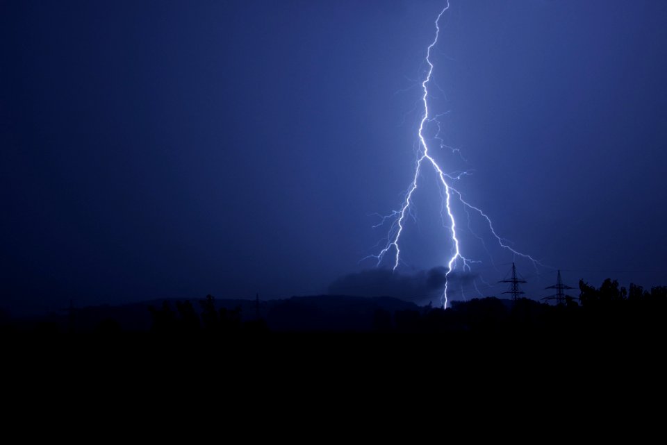 Lightning Jolt During Night Time