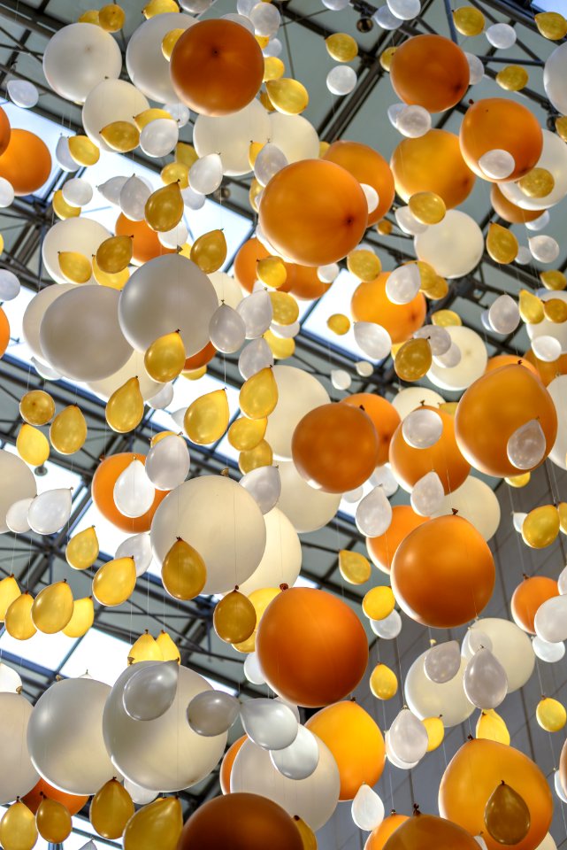Yellow Balloon Beside White Balloon