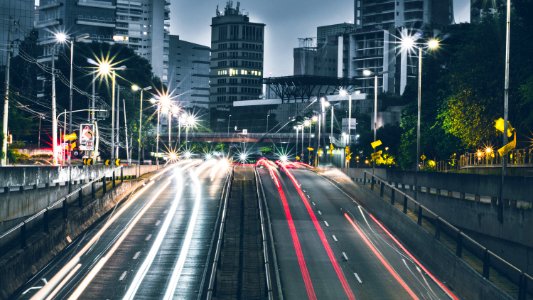 Traffic In City Streets photo