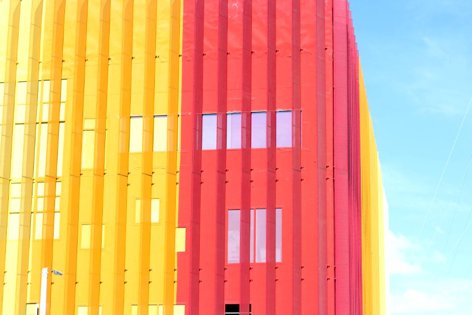 Pink And Yellow Building