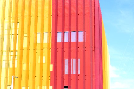 Pink And Yellow Building