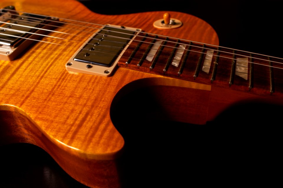 Brown Black And Gray Telecaster Electric Guitar photo