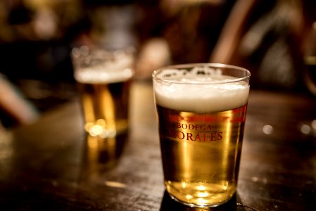 Glasses Of Beer On Table