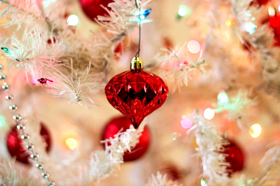 Close-up Of Christmas Decoration Hanging On Tree